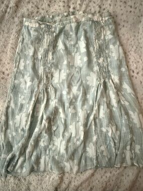 Soft Surroundings Floral Midi Skirt Size 16 Cottagecore Boho Flowy